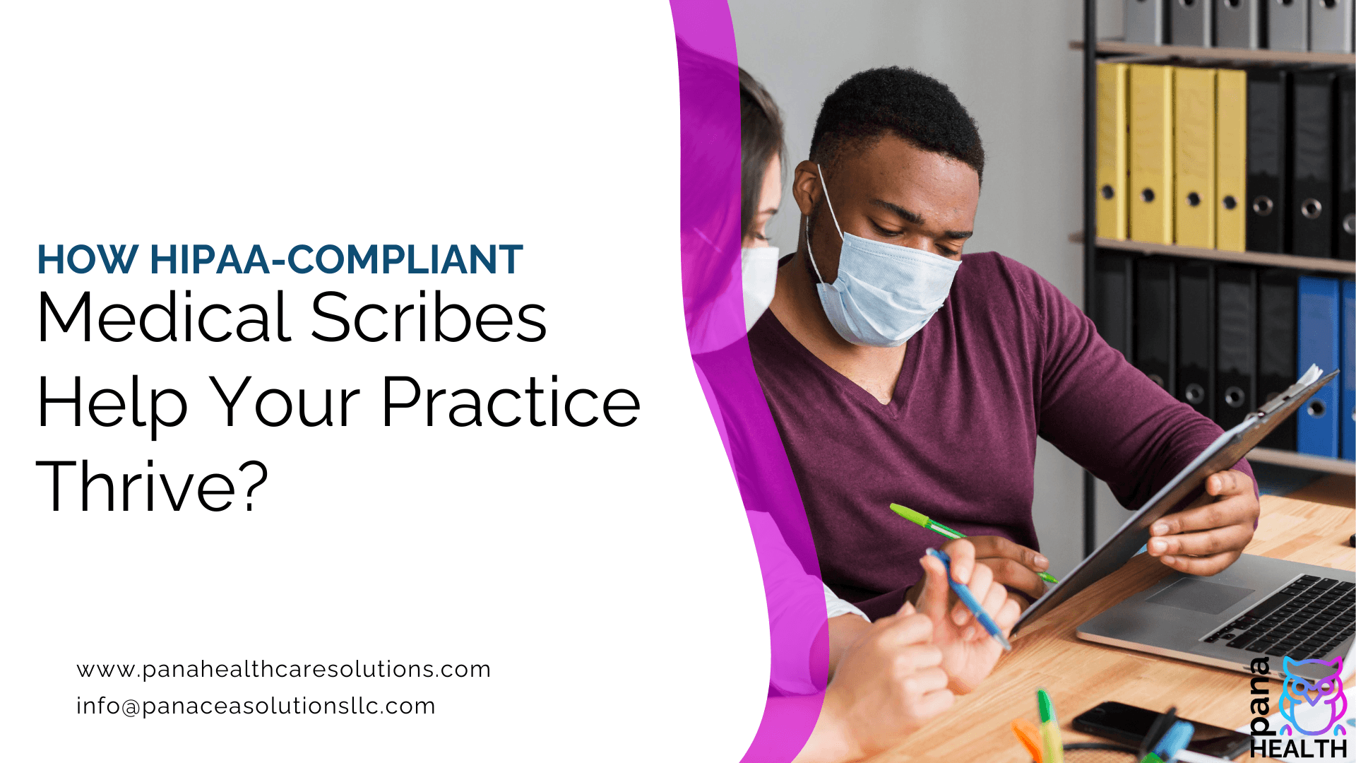 HIPAA compliant remote medical scribe documenting patient records