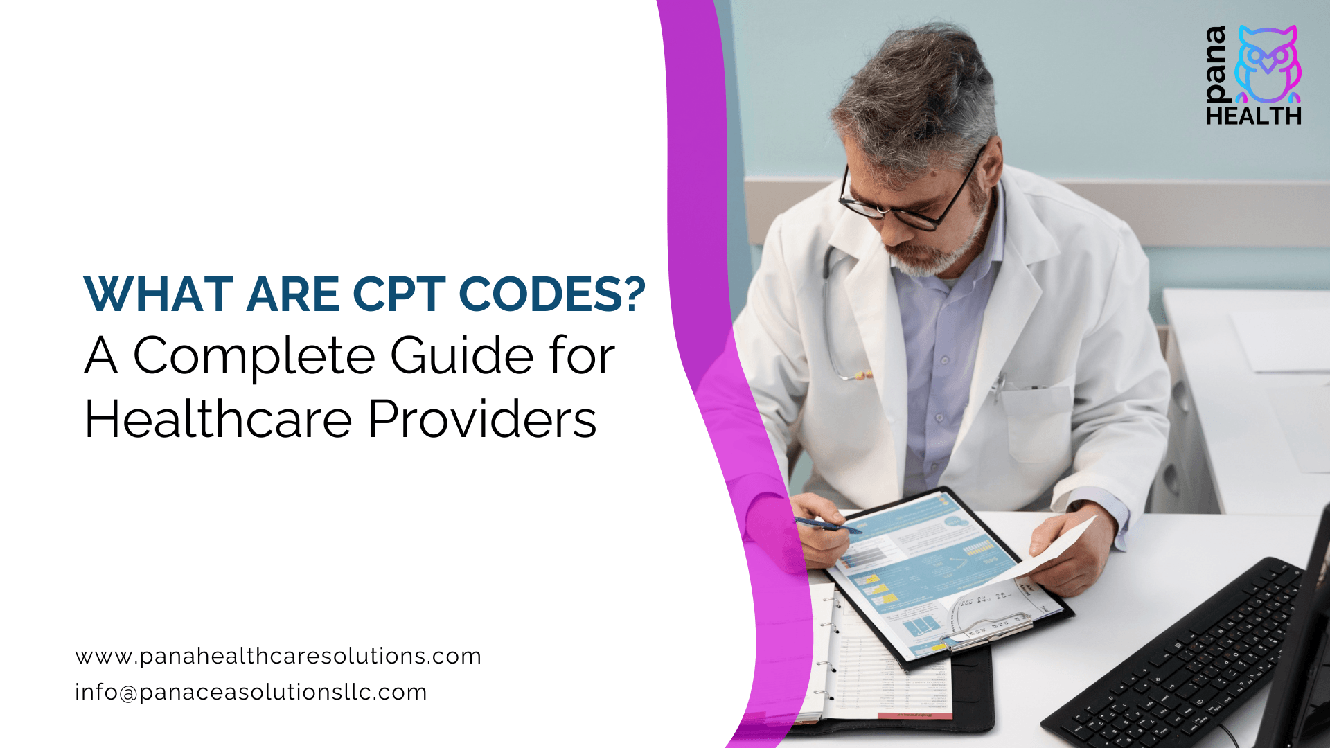 Healthcare provider reviewing CPT codes used for medical billing and insurance claims